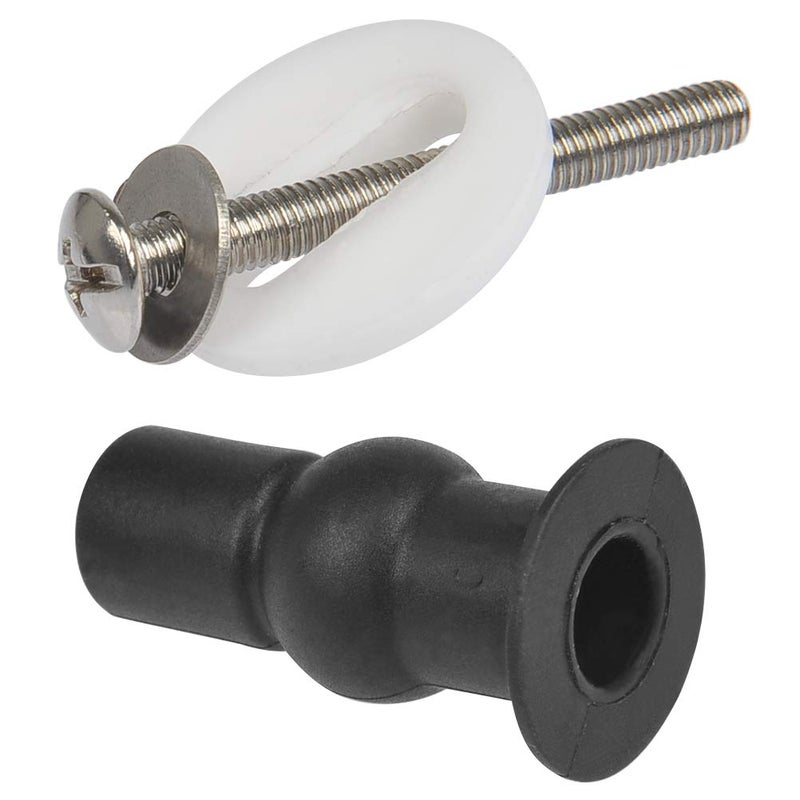 FOCCTS 4 Pack Toilet Seat Fixing Screws, Universal Toilet Seat Bolts Kit with Expanding Rubber Top Nuts and Bolts for Top Mounting Toilets Seats Hinges - Image 5